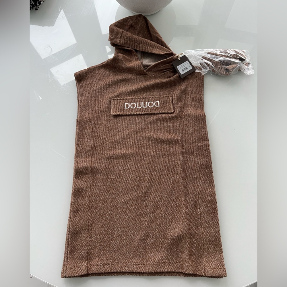 Douuod Textured Brown Dress